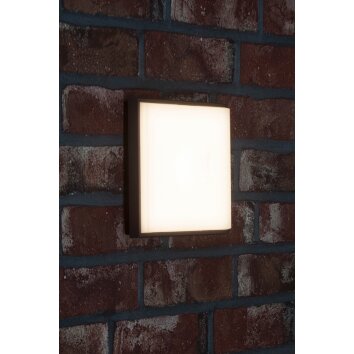 AEG Letan Square outdoor wall light LED anthracite, white, 1-light source