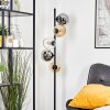 Koyoto globe light, floor lamp 31 cm Amber, chrome, clear, Smoke-coloured, 5-light sources