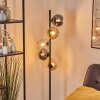 Koyoto globe light, floor lamp 31 cm Amber, chrome, clear, Smoke-coloured, 5-light sources