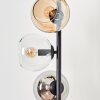 Koyoto globe light, floor lamp 31 cm Amber, chrome, clear, Smoke-coloured, 5-light sources