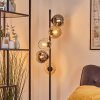Koyoto globe light, floor lamp 31 cm Amber, chrome, clear, Smoke-coloured, 5-light sources