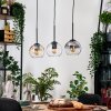 Koyoto hanging light, globe light, pendant light Ecru, black, 3-light sources