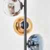 Koyoto globe light, floor lamp 31 cm blue, gold, green, clear, coppery, Smoke-coloured, 5-light sources