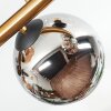 Koyoto ceiling light, globe light gold, black, 8-light sources