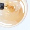 Gastor ceiling light, globe light 62 cm Amber, clear, Smoke-coloured, 6-light sources