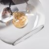 Koyoto ceiling light, globe light gold, clear, coppery, Smoke-coloured, 3-light sources