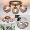Chehalis ceiling light, globe light Smoke-coloured, 3-light sources