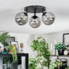 Chehalis ceiling light, globe light Smoke-coloured, 3-light sources