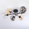 Koyoto ceiling light, globe light Amber, clear, Smoke-coloured, 6-light sources