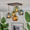 Ripoll ceiling light, globe light gold, black, 5-light sources