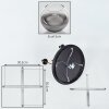 Koyoto ceiling light, globe light brass, black, 5-light sources