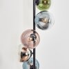 Gastor globe light, floor lamp 33 cm blue, chrome, green, clear, coppery, Smoke-coloured, 5-light sources