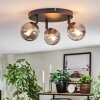 Chehalis ceiling light, globe light Smoke-coloured, 3-light sources