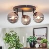 Chehalis ceiling light, globe light Smoke-coloured, 3-light sources