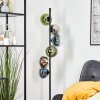 Gastor globe light, floor lamp 34 cm blue, chrome, green, clear, Smoke-coloured, 6-light sources