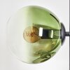 Gastor globe light, floor lamp 34 cm blue, chrome, green, clear, Smoke-coloured, 6-light sources