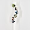 Gastor globe light, floor lamp 34 cm blue, chrome, green, clear, Smoke-coloured, 6-light sources