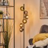 Gastor globe light, floor lamp 34 cm blue, chrome, green, clear, Smoke-coloured, 6-light sources