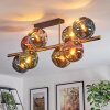 Ripoll ceiling light, globe light gold, black, 8-light sources