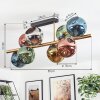Ripoll ceiling light, globe light gold, black, 8-light sources