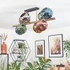 Ripoll ceiling light, globe light gold, black, 8-light sources