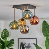 Ripoll ceiling light, globe light gold, black, 5-light sources