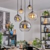 Koyoto hanging light, globe light, pendant light Amber, clear, Smoke-coloured, 5-light sources