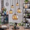 Koyoto hanging light, globe light, pendant light Amber, 5-light sources