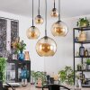 Koyoto hanging light, globe light, pendant light Amber, 5-light sources