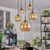 Koyoto hanging light, globe light, pendant light Amber, 5-light sources
