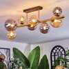 Chehalis ceiling light, globe light gold, black, 8-light sources