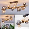 Chehalis ceiling light, globe light gold, black, 8-light sources