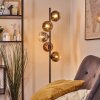 Koyoto globe light, floor lamp 33 cm gold, clear, coppery, Smoke-coloured, 5-light sources