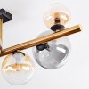 Chehalis ceiling light, globe light gold, black, 8-light sources