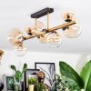 Chehalis ceiling light, globe light gold, black, 8-light sources