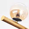 Chehalis ceiling light, globe light gold, black, 8-light sources