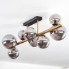Chehalis ceiling light, globe light gold, black, 8-light sources