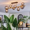 Chehalis ceiling light, globe light gold, black, 8-light sources