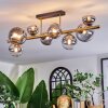 Chehalis ceiling light, globe light gold, black, 8-light sources