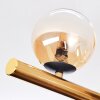 Chehalis ceiling light, globe light gold, black, 8-light sources