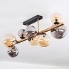 Chehalis ceiling light, globe light gold, black, 8-light sources