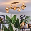 Chehalis ceiling light, globe light gold, black, 8-light sources