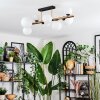 Chehalis ceiling light, globe light gold, black, 8-light sources