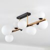 Chehalis ceiling light, globe light gold, black, 8-light sources