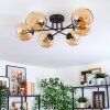 Koyoto ceiling light, globe light 59 cm Amber, 6-light sources