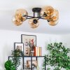 Koyoto ceiling light, globe light 59 cm Amber, 6-light sources