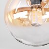 Chehalis ceiling light, globe light gold, black, 8-light sources