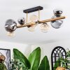 Chehalis ceiling light, globe light gold, black, 8-light sources
