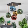 Ripoll ceiling light, globe light gold, black, 5-light sources