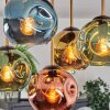 Ripoll ceiling light, globe light gold, black, 5-light sources